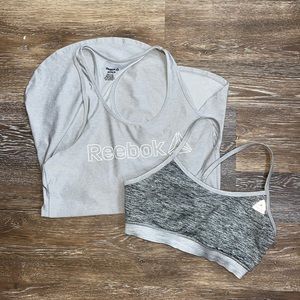 Reebok sports bra and tank top